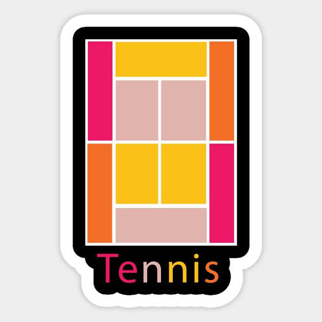 TENNIS COURT PALETTE Sticker by King Chris